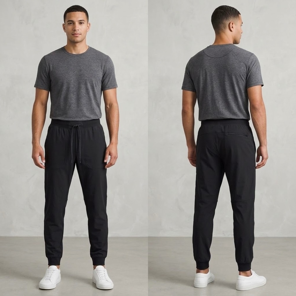Lululemon ABC Jogger Mens XS Black Warpstreme Tapered Pants Drawstring Running